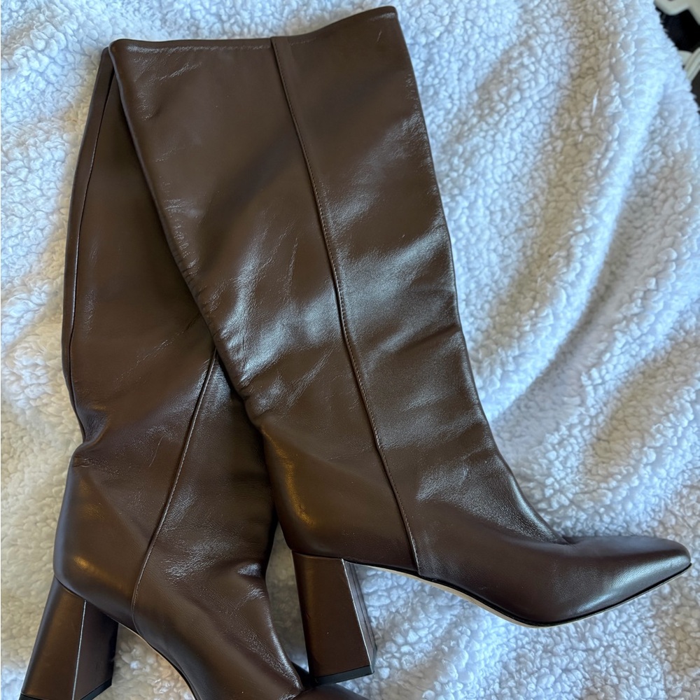 Dear Frances Dark Brown Over-the-Knee Leather Boots - Picture 3 of 3
